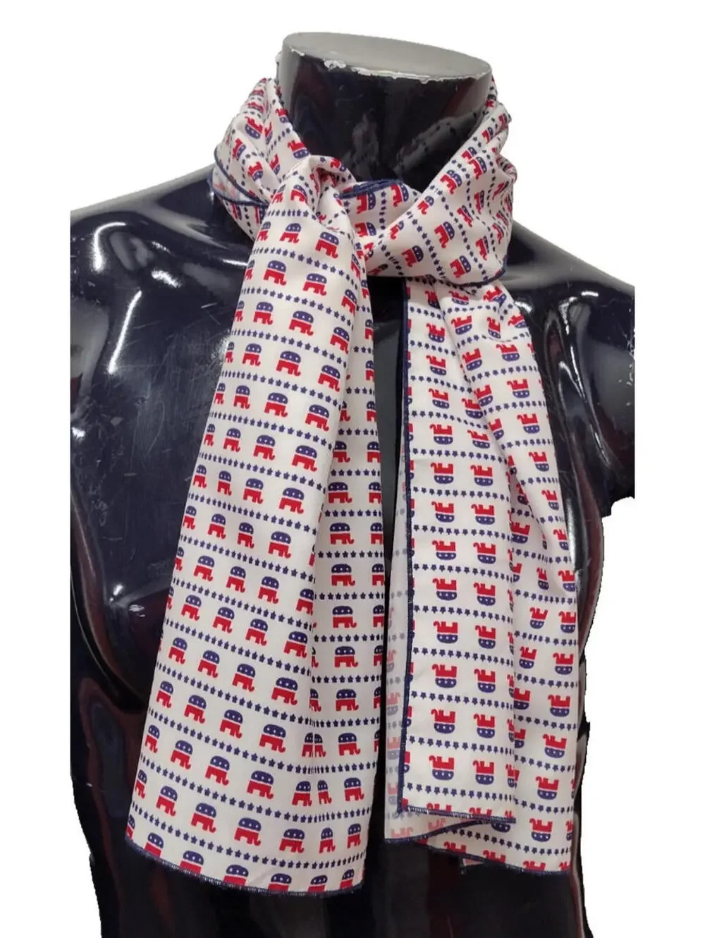 USA Vintage 1976 1776 Usa Wide Large Scarf Elephant GOP REPUBLICAN Authentic 70s
